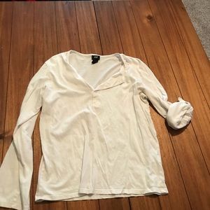 H&M white quarter length shirt